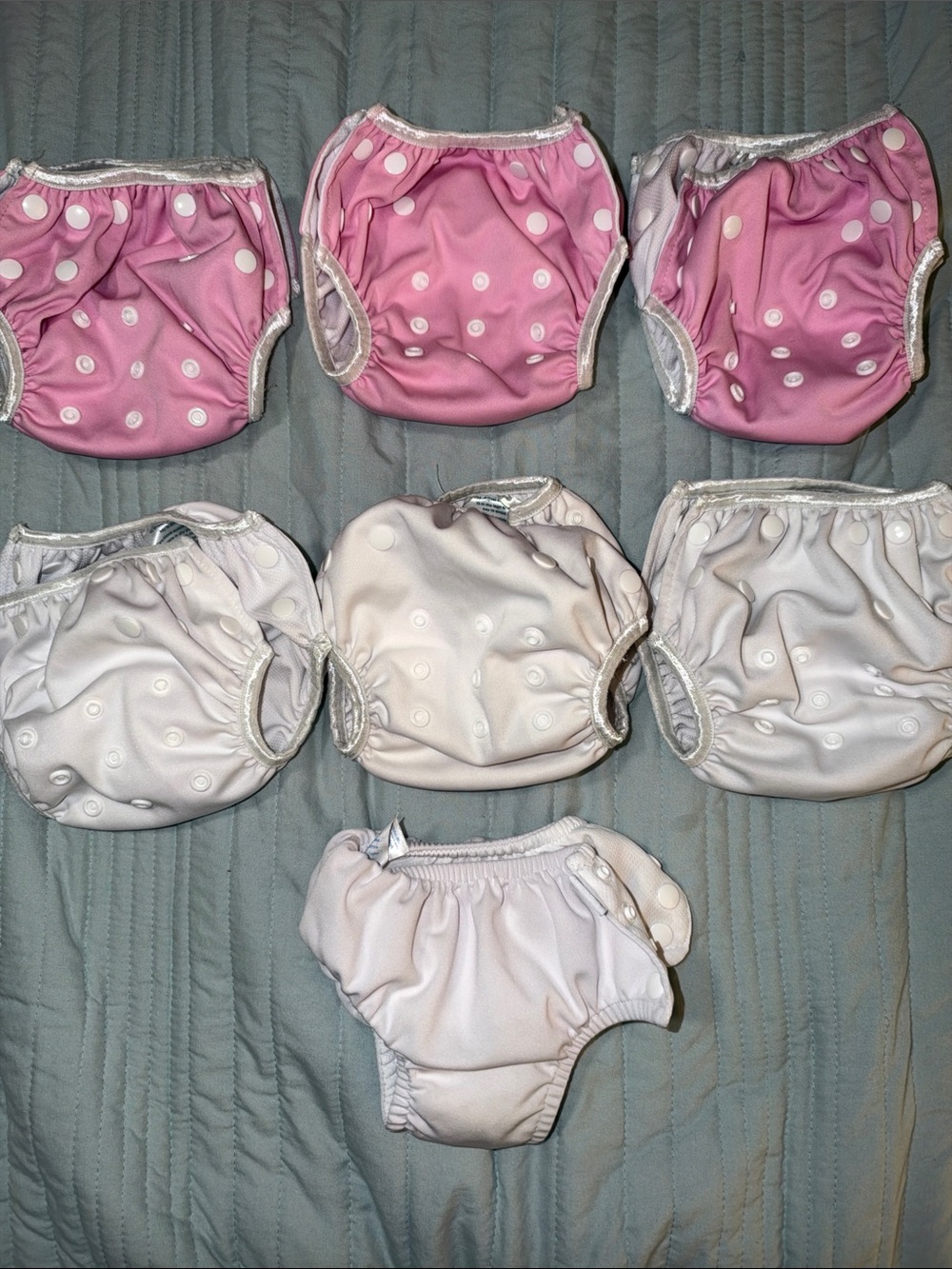 Lot of 7 Reusable Swim Diapers/Diaper Covers